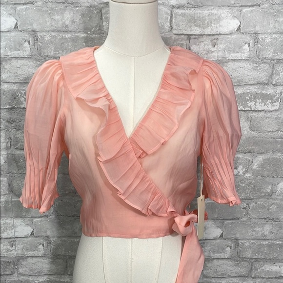 Capulet Lexi Ruffle Wrap Top Camelia - Picture 1 of 11